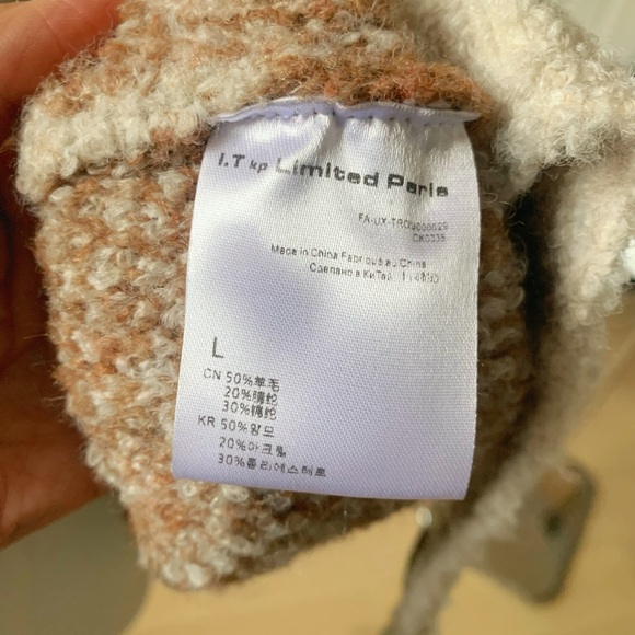 Fair Isle Wool Blend Knit Cardigan Jacket L - Picture 5 of 6